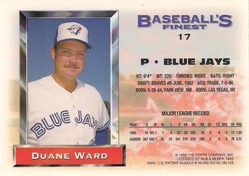 Duane Ward  baseball card collectible - Main Image 2
