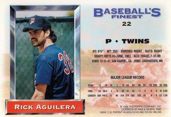 Rick Aguilera  baseball card collectible - Main Image 2