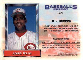Jose Rijo  baseball card collectible - Main Image 2