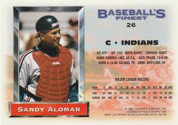 Sandy Alomar  baseball card collectible - Main Image 2