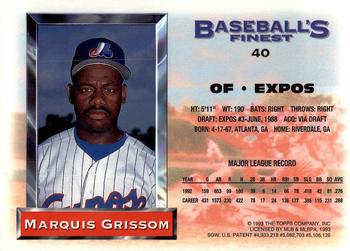 Marquis Grissom  baseball card collectible - Main Image 2