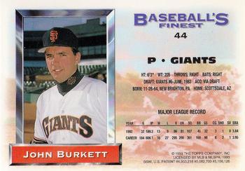 John Burkett  baseball card collectible - Main Image 2