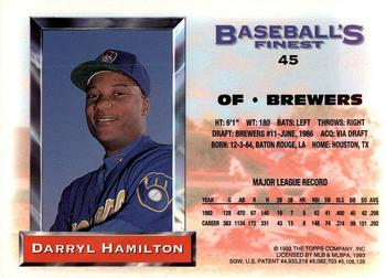Darryl Hamilton  baseball card collectible - Main Image 2