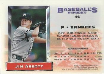 Jim Abbott  baseball card collectible - Main Image 2