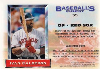 Ivan Calderon  baseball card collectible - Main Image 2