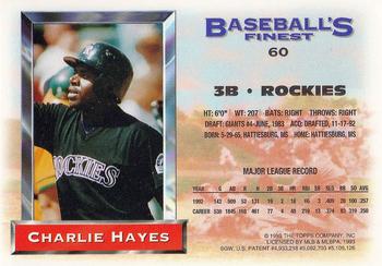 Charlie Hayes  baseball card collectible - Main Image 2
