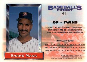 Shane Mack  baseball card collectible - Main Image 2