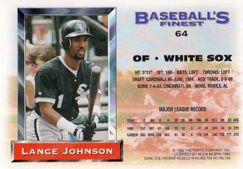 Lance Johnson  baseball card collectible - Main Image 2