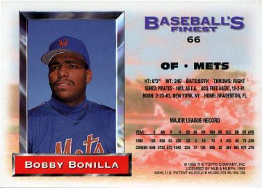 Bobby Bonilla  baseball card collectible - Main Image 2