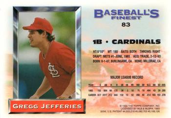 Gregg Jefferies  baseball card collectible - Main Image 2
