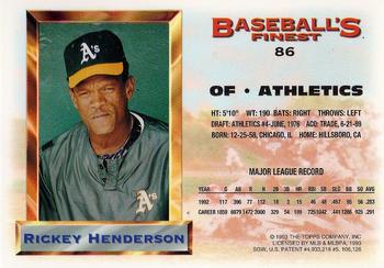 Rickey Henderson  baseball card collectible - Main Image 2