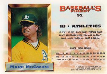 Mark McGwire  baseball card collectible - Main Image 2