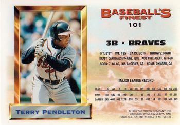 Terry Pendleton  baseball card collectible - Main Image 2