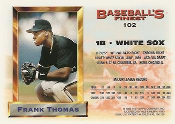 Frank Thomas  baseball card collectible - Main Image 2