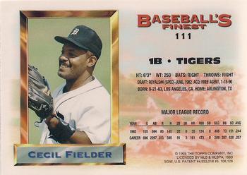 Cecil Fielder  baseball card collectible - Main Image 2