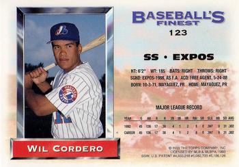 Wil Cordero  baseball card collectible - Main Image 2