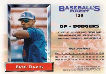 Eric Davis  baseball card collectible - Main Image 2