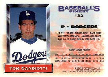 Tom Candiotti  baseball card collectible - Main Image 2
