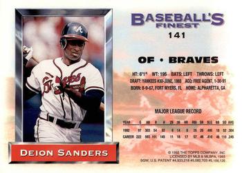 Deion Sanders  baseball card collectible - Main Image 2