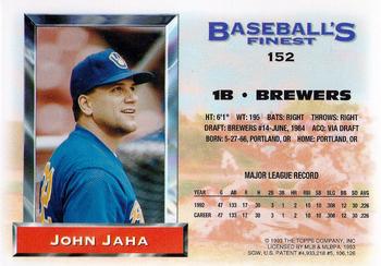 John Jaha  baseball card collectible - Main Image 2