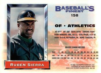 Ruben Sierra  baseball card collectible - Main Image 2