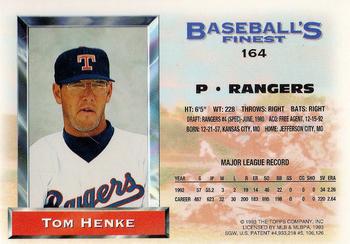 Tom Henke  baseball card collectible - Main Image 2