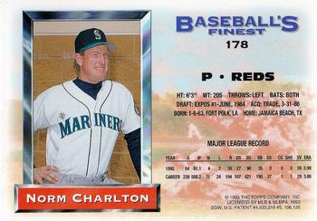 Norm Charlton  baseball card collectible - Main Image 2