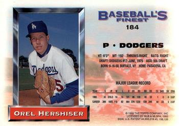 Orel Hershiser  baseball card collectible - Main Image 2