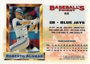Roberto Alomar  baseball card collectible - Main Image 2