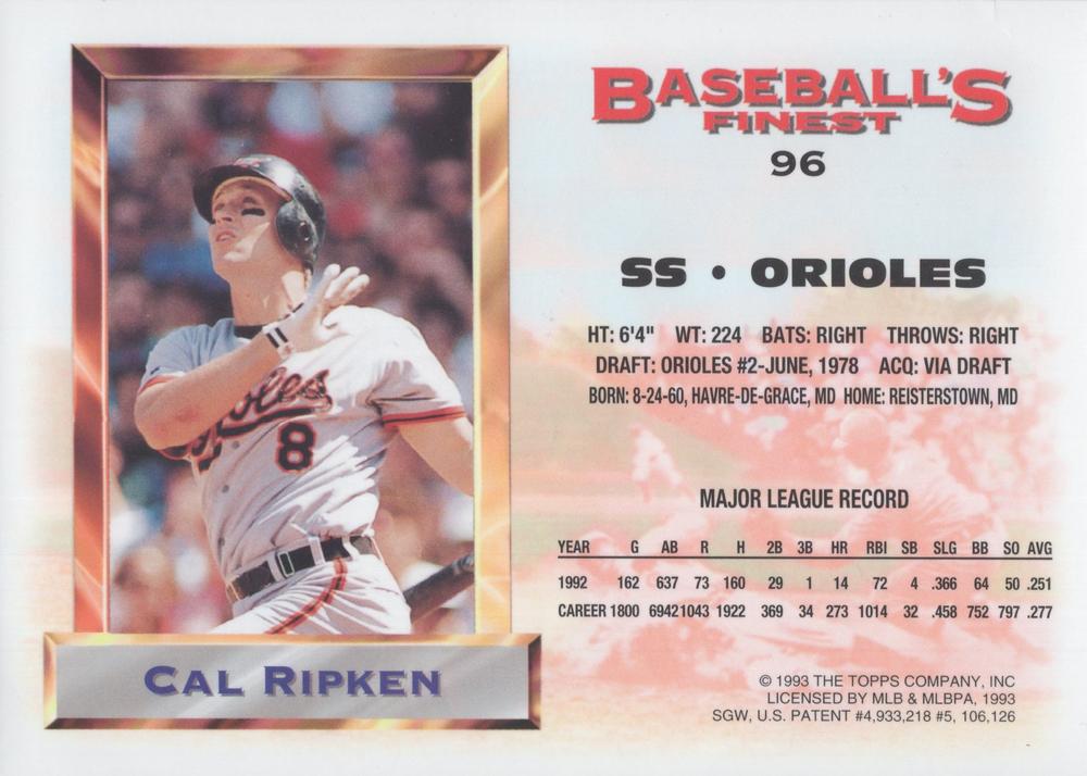 Cal Ripken  baseball card collectible - Main Image 2