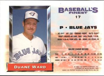 Duane Ward  baseball card collectible - Main Image 2