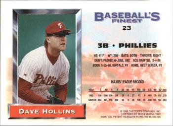 Dave Hollins  baseball card collectible - Main Image 2