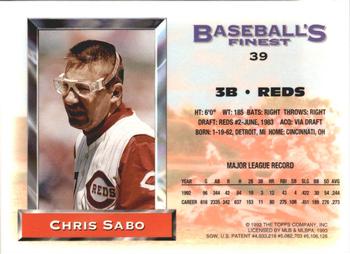 Chris Sabo  baseball card collectible - Main Image 2