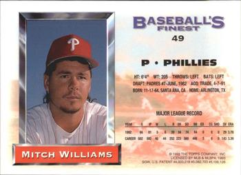 Mitch Williams  baseball card collectible - Main Image 2