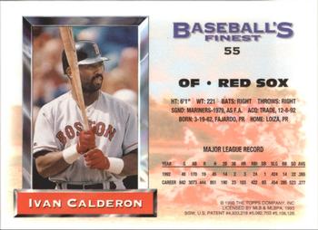 Ivan Calderon  baseball card collectible - Main Image 2