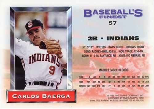 Carlos Baerga  baseball card collectible - Main Image 2