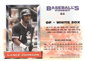 Lance Johnson  baseball card collectible - Main Image 2