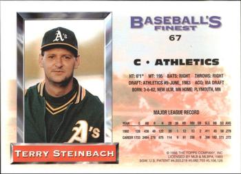 Terry Steinbach  baseball card collectible - Main Image 2