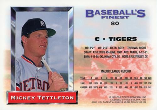 Mickey Tettleton  baseball card collectible - Main Image 2