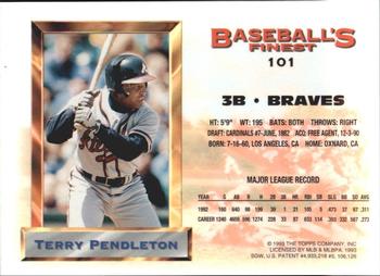 Terry Pendleton  baseball card collectible - Main Image 2