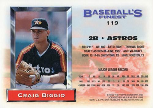 Craig Biggio  baseball card collectible - Main Image 2