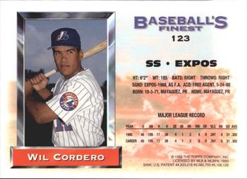 Wil Cordero  baseball card collectible - Main Image 2