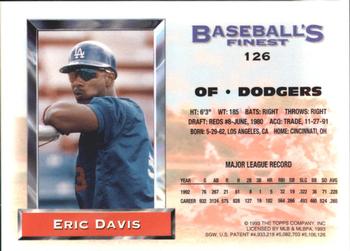 Eric Davis  baseball card collectible - Main Image 2