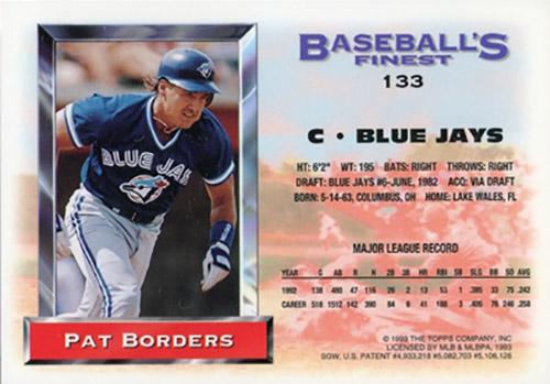 Pat Borders  baseball card collectible - Main Image 2