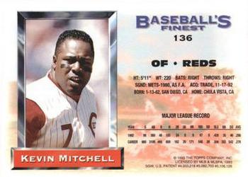 Kevin Mitchell  baseball card collectible - Main Image 2