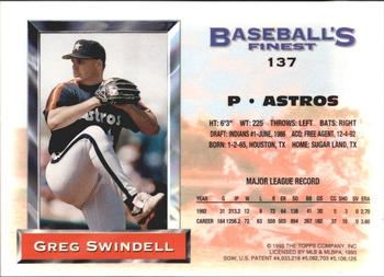 Greg Swindell  baseball card collectible - Main Image 2