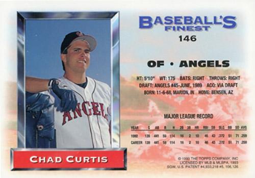 Chad Curtis  baseball card collectible - Main Image 2