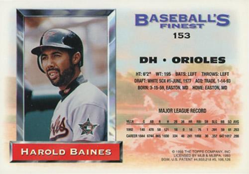 Harold Baines  baseball card collectible - Main Image 2