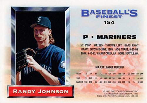 Randy Johnson  baseball card collectible - Main Image 2