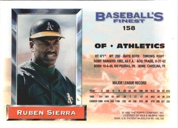 Ruben Sierra  baseball card collectible - Main Image 2